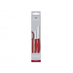 SET 3 PIECES VICTORINOX SWISSCLASSIC ROUGE couteaux d’office