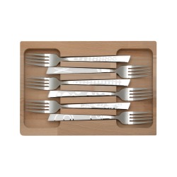 COFFRET 6 fourchettes LE THIERS INOX DECOR maison roger orfevre