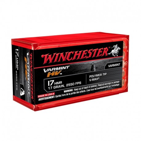 winchester 17hmr 17gr varmint hv cartouches munitions bte20 17 hmr