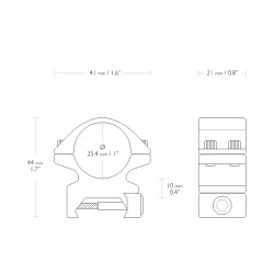 anneaux montage vortex hunter 1pouces ou 30mm