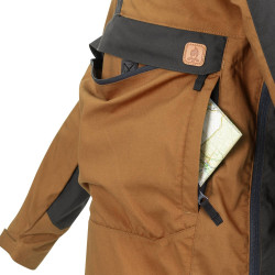 veste poche kangourou woodsman anorak jacket helikon tex brique et gris CRIMSON SKY/ASH GREY