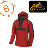 veste poche kangourou woodsman anorak jacket helikon tex brique et gris CRIMSON SKY/ASH GREY