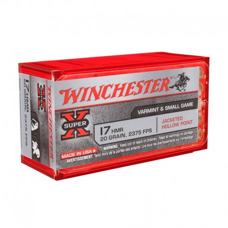 winchester 17hmr 20gr super x jhp cartouches munitions bte20 17 hmr