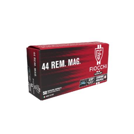 fiocchi 44 rem mag 240gr sjsp cartouches munitions bte20